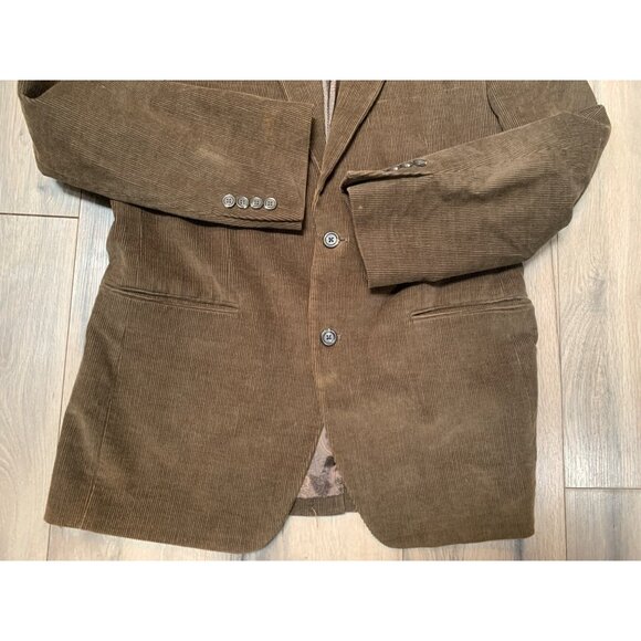 Chaps Men’s 38R Brown Corduroy 2 Button Sport Coat Single Vent Standard Notch 4 - Picture 4 of 11